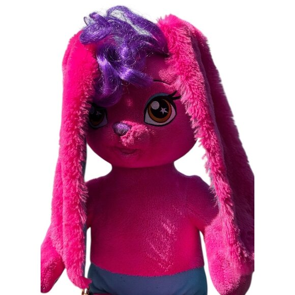 Build A Bear Honey Girl Risa Pink Rock Star Bunny Rabbit Plush Stuffed Pet Toy - Picture 11 of 16